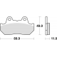 TRW Lucas, brzdové desky KH69/3 Organic, Honda CBR 600 / XL 600 V 87-90, CX 650 / TURBO 83-85, CB 750 / CB 900 BOLDOR 81-83, VT