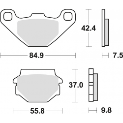 TRW Lucas, brzdové desky KH67 Sinter Offroad, Aprilia PEGASO 650 91-00, Kawasaki KLR 250 84-05, GPZ 500 88-04, KLE 500 91-07, K