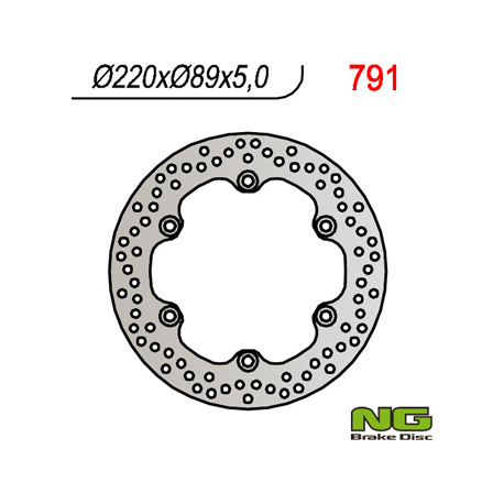 NG, zadní brzdový kotouč, Suzuki GSXR/ SV/ TL (220x89x5) (5X10,5mm)