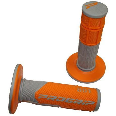 Progrip, gripy PG801 Off Road (22+25mm, dél.115mm), barva šedá/oranžová (dvousměs.) (801-287) (PG801GY/OR)