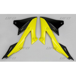 UFO, kryty chladičů, Suzuki RMZ 250 '19, RMZ 450 '18-19 barva OEM (žlutá/černá)