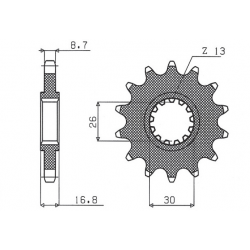 Sunstar, přední řetězové kolečko 347 15 Honda CBR 1000RR, CBF 1000 '06-'16 (JTF333.15) (řetěz 530) (34715JT)