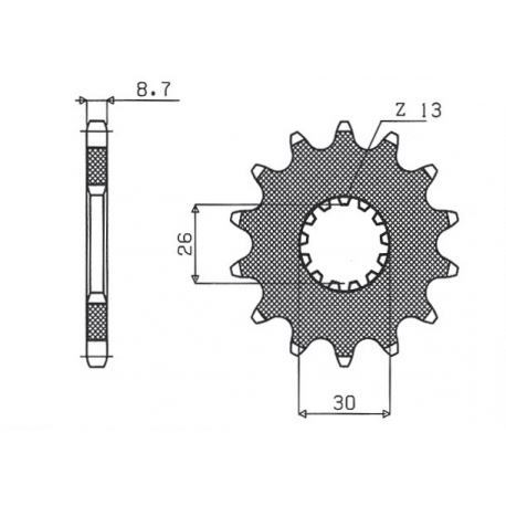 Sunstar, přední řetězové kolečko 2090 19 Triump DAYTONA 955/SPRINT ST/SPRINT GT (JTF1180.19) (řetěz 530) (209019JT)