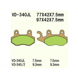 Vesrah, brzdové desky KH135 / KH214 Sintered (zlaté)