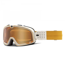 100%, MX brýle BARSTOW Goggle OCEANSIDE - PERSIMMON LENS, barva bílá/oranžová