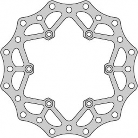 Delta Braking, zadní brzdový kotouč, KTM 2T/4T '91-21, Husaberg, Husqvarna, GAS-GAS '21, WAVE ULTRA LIGHT (220X110X4mm) (6X6,5mm