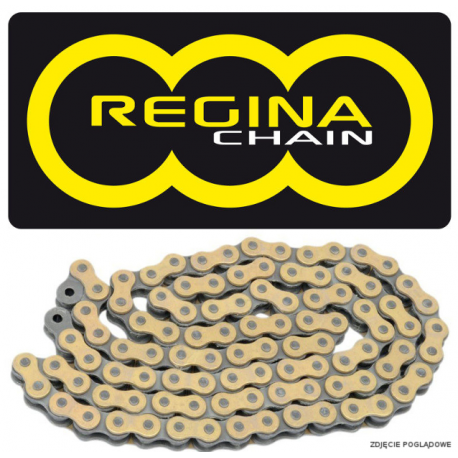Regina, řetěz 525ZRE (124článků) Z-RING Enduro do 750 ccm zlatý (spojka řetězu+nýtovací spojka) (137ZRE/018)