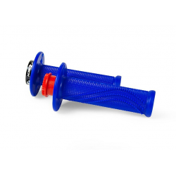 Racetech, gripy R20 LOCK-ON (22+25mm), modrá barva + 8 adaptérů plynu