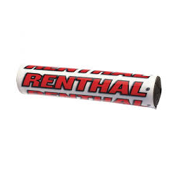 Renthal, chránič na řídítka SX PAD (240mm), barva bílá/červená, s logem Renthal