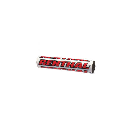 Renthal, chránič na řídítka SX PAD (240mm), barva bílá/červená, s logem Renthal