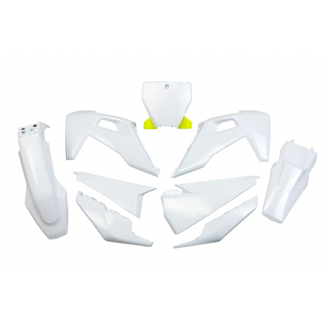 UFO, sada plastů, Husqvarna TC 125-250, FC 250-350-450 '19-22, barvy OEM '22 (bílá)