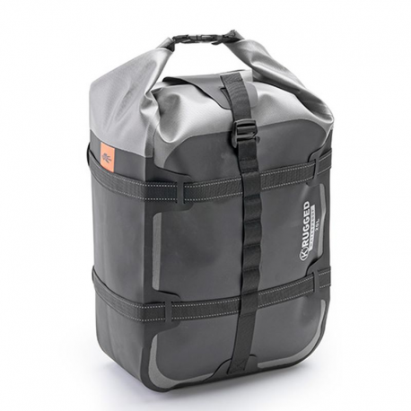 Kappa, brašna na sedadlo 20L 100% vodotěsná, barva černá-stříbrná (K' RUGGED) (45X27X19CM)