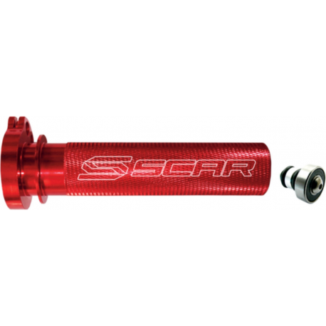 Scar, trubka rychlopalu Alu s ložiskem, Yamaha YZ/YZF, Kawasaki KX/KXF, Suzuki RM/RMZ, červená barva