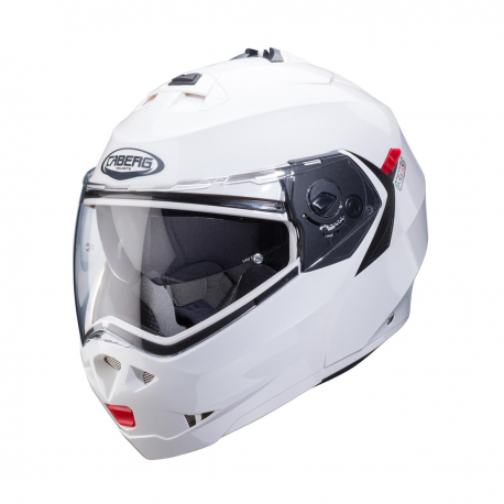 Caberg, vyklápěcí přilba Flip-Up, model Duke X, bílá lesklá barva, velikost XS