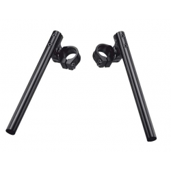 Accel, dvoudílná řidítka Clip-On, s regulací, průměr objímky 52mm, černá barva