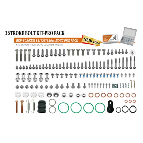 Accel, velká sada šroubů Pro Pack Factory 2T, KTM SX/XC 85/125/150 '02,