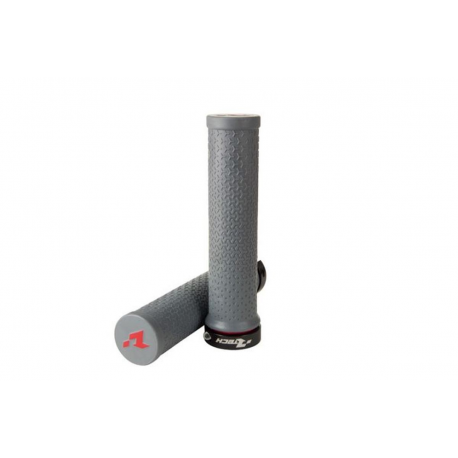 Racetech, cyklo gripy R20 LOCK-ON, šedá barva