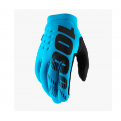 100%, rukavice MX/MTB Brisker Softshell, barva tyrkysová, velikost L