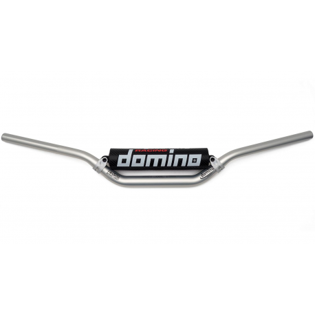 Domino, duralová řidítka (ERGAL 7075) FATBAR 28MM , s hrazdou, barva stříbrná