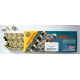 ČZ, řetěz 428 MX (126 článků) zlatý (motocross do 110 ccm) (23,0 KN) + spojka