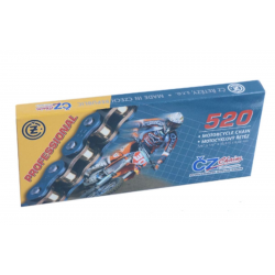 ČZ, řetěz 520 M (120 článků) motocross do 125 ccm (2T), 250 ccm (4T) (35,0 KN) + spojka