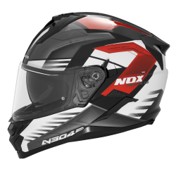 NOX, integrální přilba N304S CARVER, barva černá/bílá/červená, velikost XL