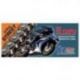 ČZ, řetěz 525 DZX (114 článků) ACTIVE RING (X-RING) chrom do 1000 ccm (40,0 KN) + nýtovací spojka