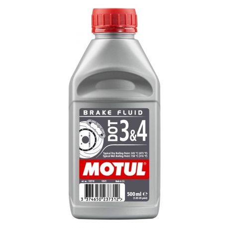 Motul, brzdová kapalina DOT3 + DOT4 0,5L (Syntetic)