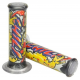Harri's, gripy 01684-CH CHILL (120 mm/22 mm) s otvorem, barva žlutá/černá