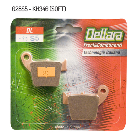 Dellart, brzdové desky KH346 (SOFT), zadní