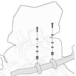 Kappa, montážní sada pro uchycetní Smart Bar, Honda / Suzuki / Kawasaki