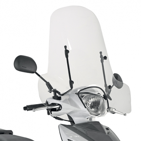 Kappa, plexištít, Keeway / Piaggio / Peugeot / SYM / Suzuki 50,8X66 cm, čirý (107A) - bez držáků